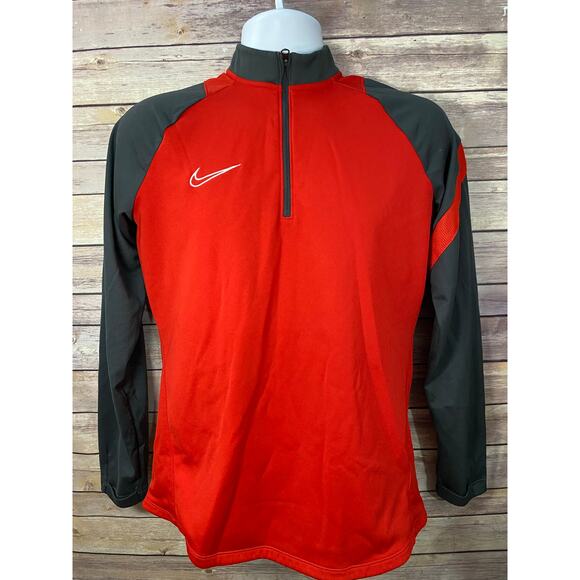Nike Women's Academy Pro Drill Dri-Fit 1/4 Zip Top Red Size Medium - Picture 1 of 11